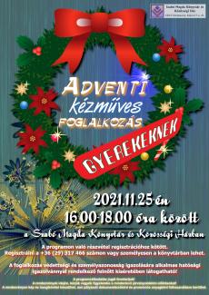 Adventi kézműves foglalkozás gyermekeknek