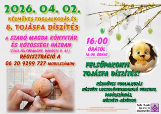 Kézműves foglalkozás és 8. tojásfa díszítés