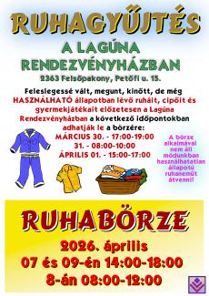 Ruhagyűjtés és börze a Lagúna Rendezvényházban