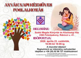 Anyák napi kézműves foglalkozás